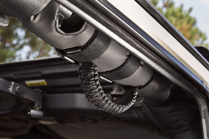 Rugged Ridge 13505.30 Grab Handle Kit, Paracord, Black/Black; 55-Current Jeep CJ/Wrangler/Gladiator - Image 5